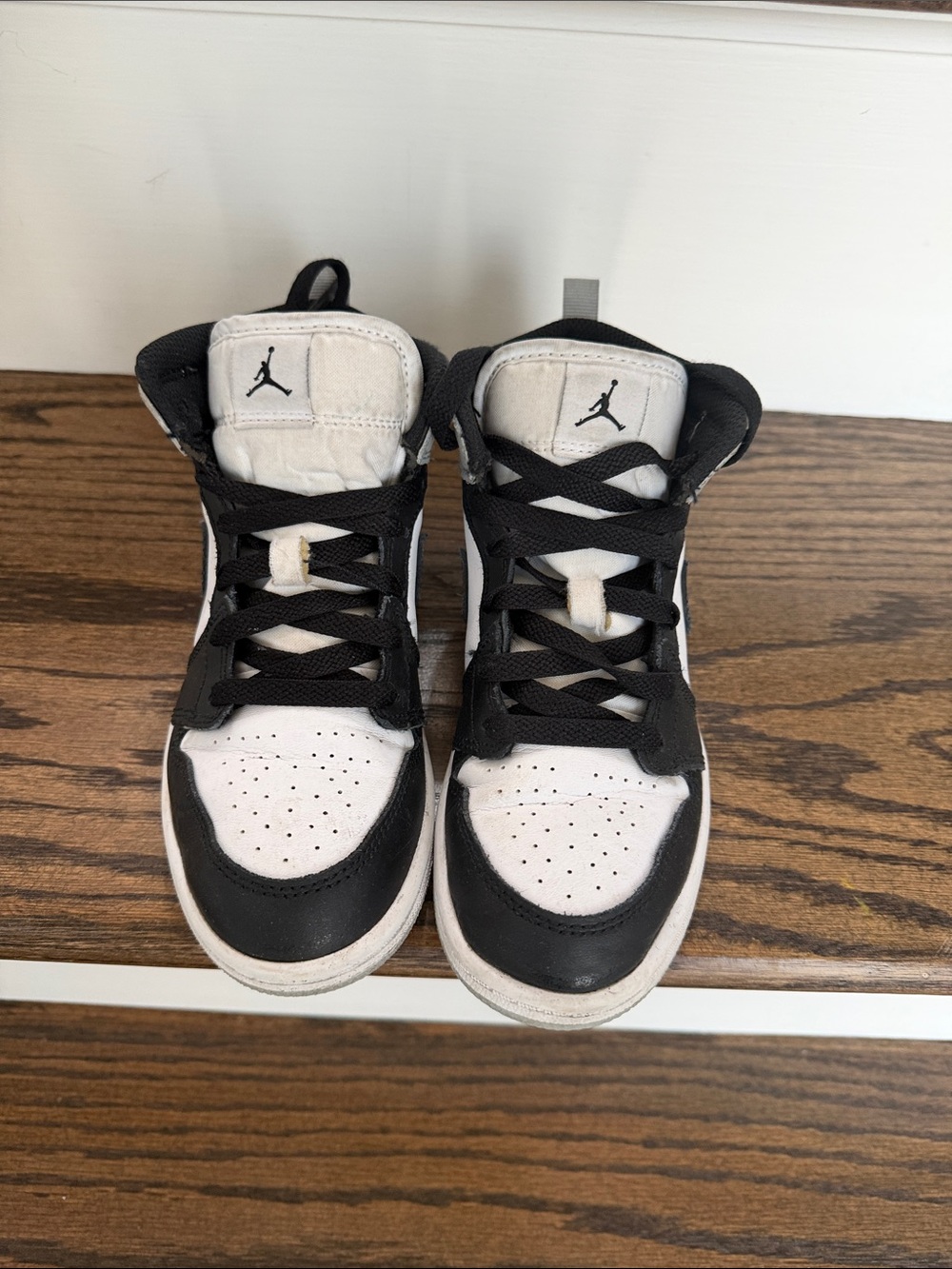 Nike Kids Black and White High-Top Sneakers